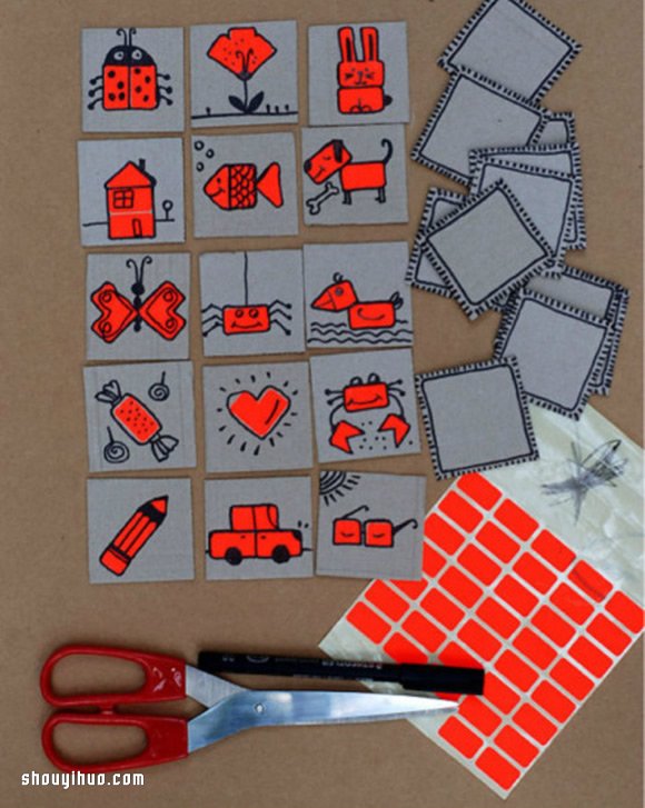 硬紙板廢物利用DIY手工制作好玩的游戲卡片 -  rpnrmr.com