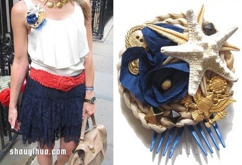 海洋風胸花DIY手工制作圖解教程 -  rpnrmr.com