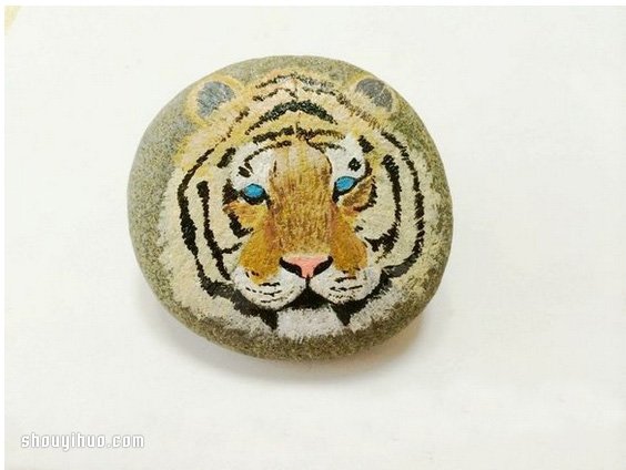 石頭畫老虎的畫法詳細(xì)步驟圖解教程 -  rpnrmr.com