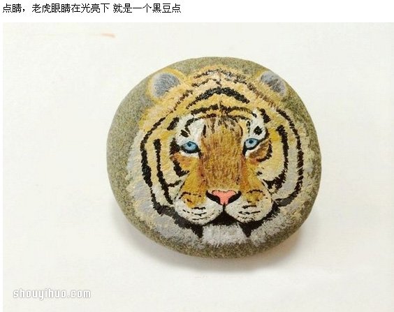 石頭畫老虎的畫法詳細(xì)步驟圖解教程 -  rpnrmr.com
