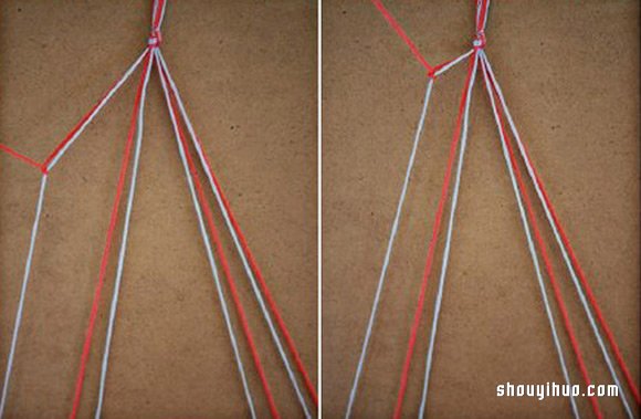 簡(jiǎn)約清新的愛心圖案手繩的編法DIY圖解教程 -  rpnrmr.com