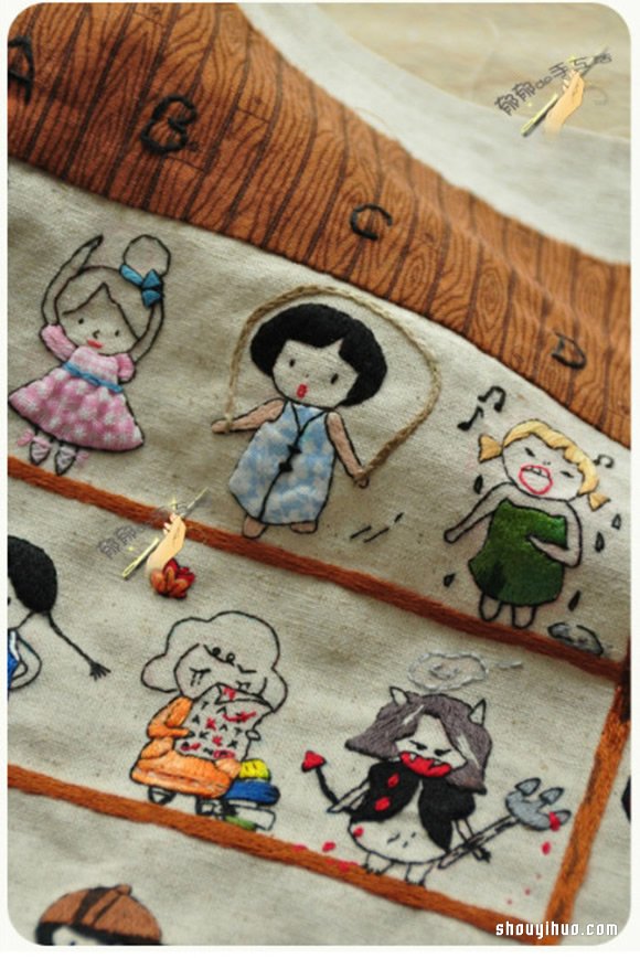 打扮各異的精致刺繡小女生手工DIY制作圖解 -  rpnrmr.com