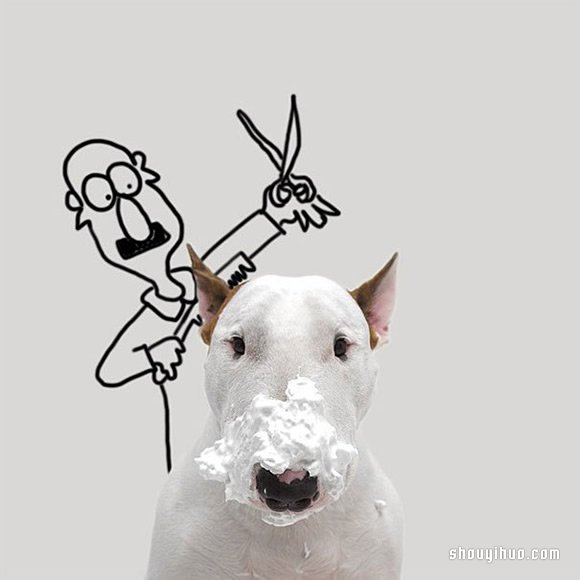墻上涂鴉：將愛犬化成趣味插畫作品 -  rpnrmr.com