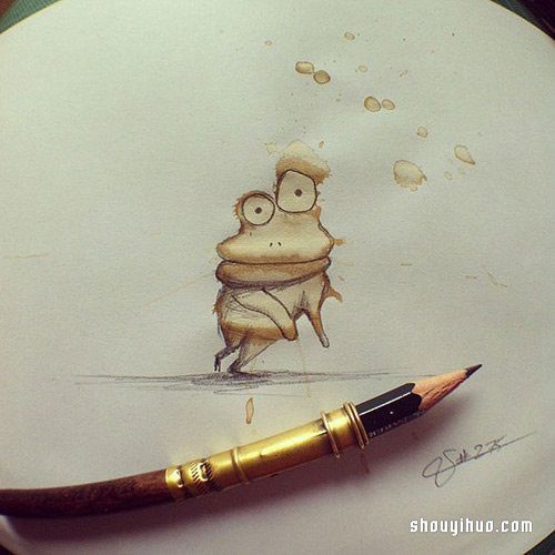 咖啡漬小怪獸來襲 惱人咖啡漬DIY創(chuàng)意插圖 -  rpnrmr.com