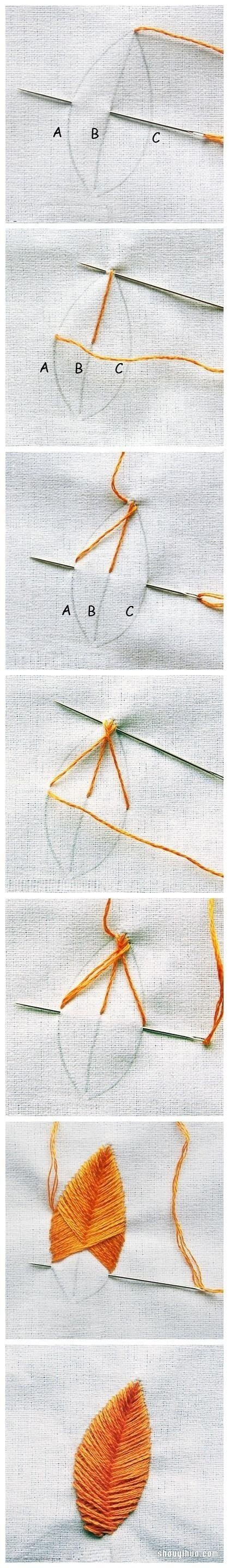 簡單手工刺繡的繡法 包括樹葉和中國風(fēng)花紋 -  rpnrmr.com