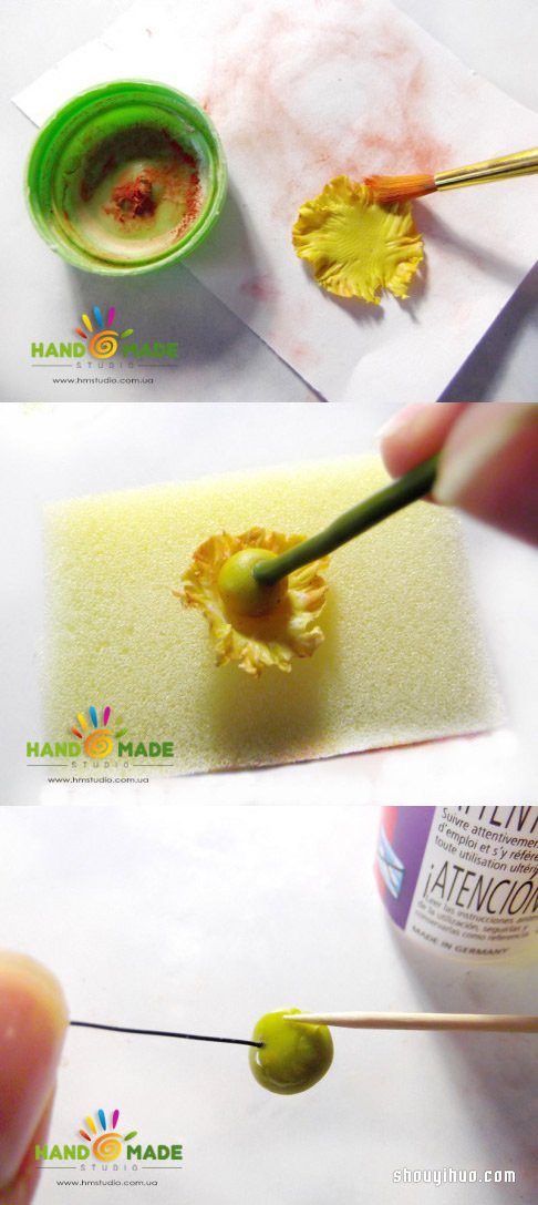 小清新植物胸針軟陶粘土的制作方法圖解 -  rpnrmr.com