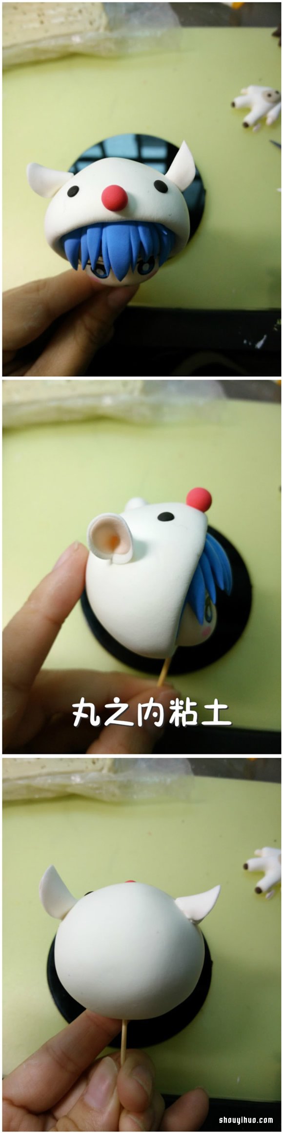 可愛(ài)女生丸之內(nèi)粘土手工制作圖解教程 -  rpnrmr.com