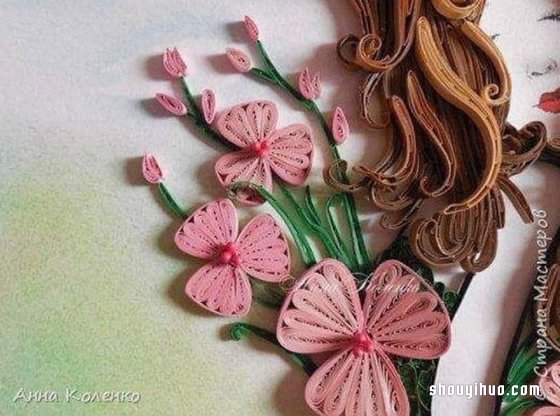 一組可愛女生衍紙畫作品欣賞 -  rpnrmr.com