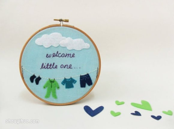 可愛風(fēng)手工繡棚刺繡圖案作品欣賞 -  rpnrmr.com