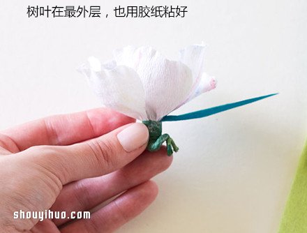 漂亮的皺紋紙手工花包裝盒裝飾DIY制作圖解 -  rpnrmr.com