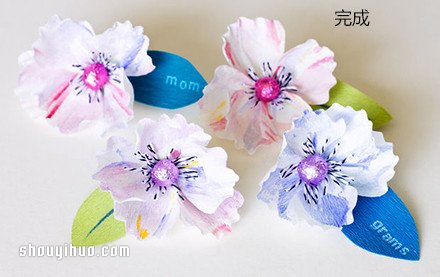 漂亮的皺紋紙手工花包裝盒裝飾DIY制作圖解 -  rpnrmr.com