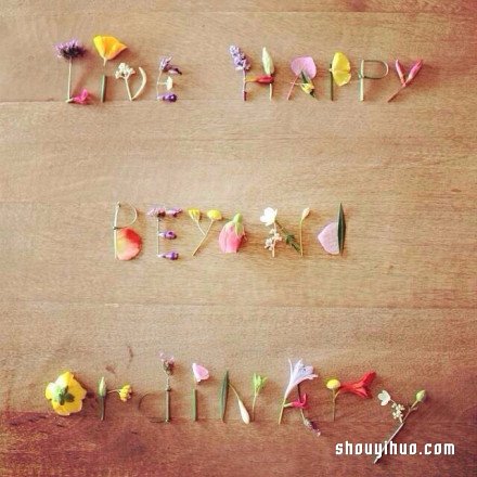 小花和葉片DIY 拼湊出小小的祝福文字 -  rpnrmr.com
