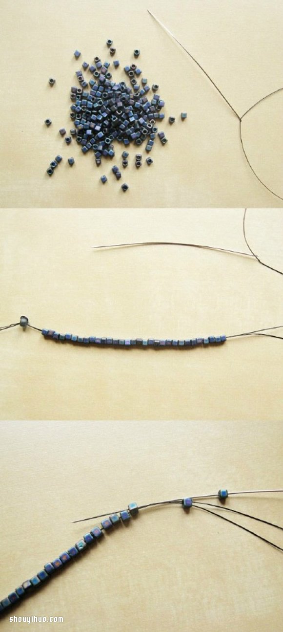串珠愛(ài)心項(xiàng)鏈墜子DIY制作的方法圖解教程 -  rpnrmr.com
