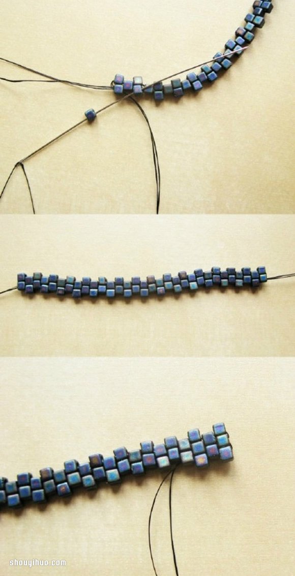 串珠愛(ài)心項(xiàng)鏈墜子DIY制作的方法圖解教程 -  rpnrmr.com