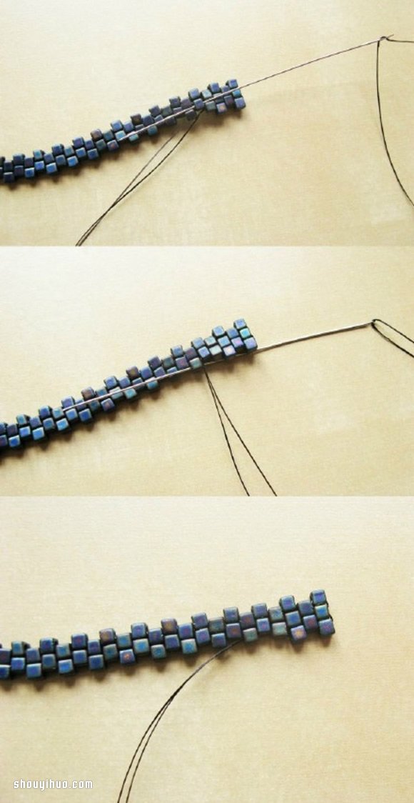 串珠愛(ài)心項(xiàng)鏈墜子DIY制作的方法圖解教程 -  rpnrmr.com