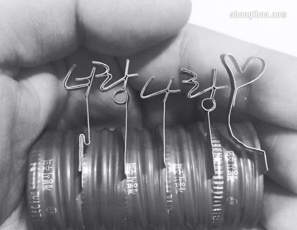 鐵鋁瓶蓋廢物利用DIY制作告白小手工藝品 -  rpnrmr.com