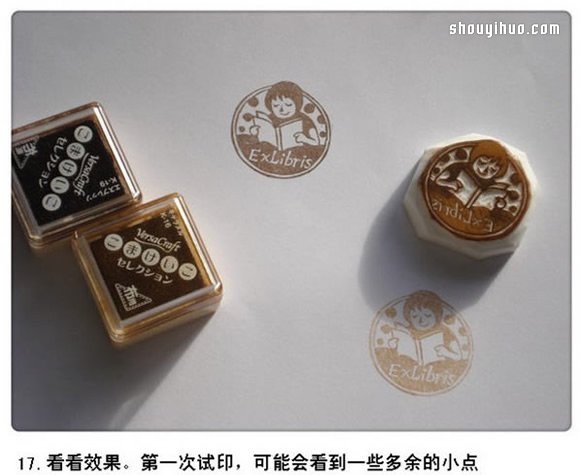 小女孩圖案橡皮章藏書票DIY手工制作圖解 -  rpnrmr.com