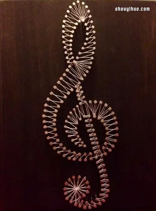 String Art藝術(shù) 利用釘子和線DIY裝飾畫 -  rpnrmr.com