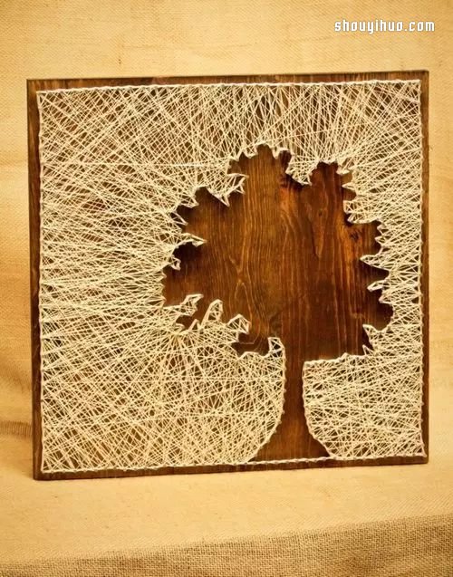 String Art藝術(shù) 利用釘子和線DIY裝飾畫 -  rpnrmr.com
