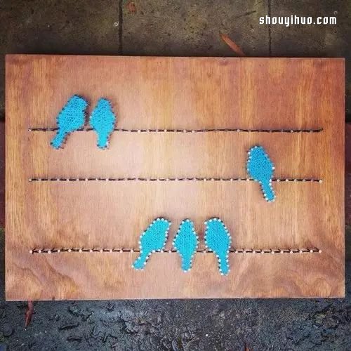 String Art藝術(shù) 利用釘子和線DIY裝飾畫 -  rpnrmr.com