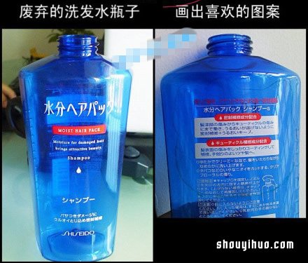 洗發(fā)水瓶廢物利用DIY制作可愛的收納筒 -  rpnrmr.com