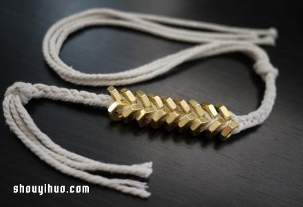 朋克風手鏈的編法圖解 要用到螺帽哦！ -  rpnrmr.com
