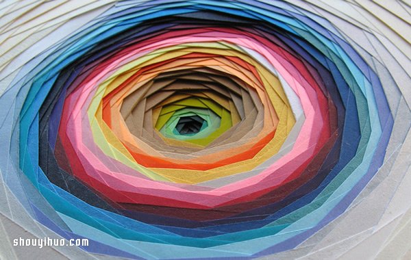彩色卡紙層層堆疊 DIY夢幻般的紙雕藝術 -  rpnrmr.com