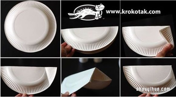 一次性紙盤簡單制作可愛立體鯨魚玩具的方法 -  rpnrmr.com