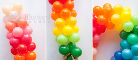 用氣球DIY美麗的彩虹之門，記住色彩搭配哦 -  rpnrmr.com