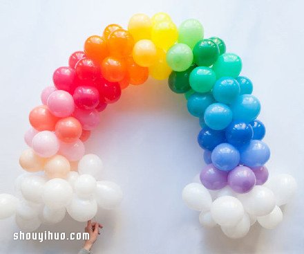用氣球DIY美麗的彩虹之門，記住色彩搭配哦 -  rpnrmr.com