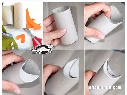 衛(wèi)生紙卷筒制作狐貍的方法，賊兮兮很可愛(ài) -  rpnrmr.com