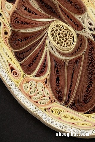 餐巾紙DIY制作栩栩如生的人體解剖圖衍紙畫作品 -  rpnrmr.com