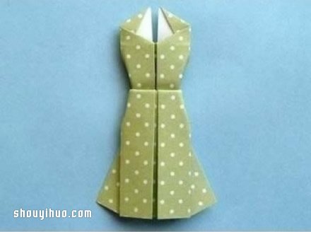 折紙衣服步驟圖 手工折連衣裙的折法圖解教程 -  rpnrmr.com