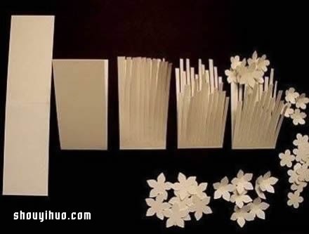 手工剪紙花DIY制作立體裝飾畫的方法教程 -  rpnrmr.com