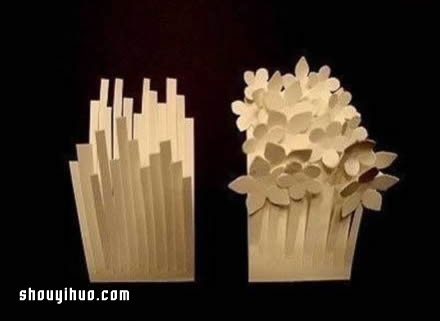 手工剪紙花DIY制作立體裝飾畫的方法教程 -  rpnrmr.com