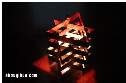 快遞盒廢物利用DIY制作浪漫六角燈的圖解教程 -  rpnrmr.com