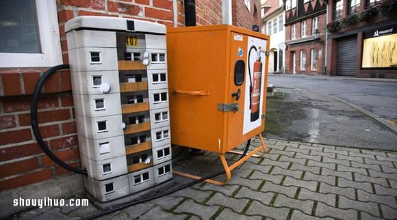 水泥墩和電箱都變房子 迷你建筑涂鴉美化環(huán)境 -  rpnrmr.com