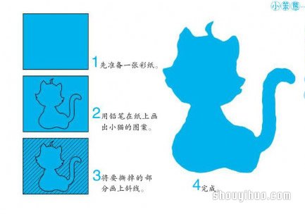 幼兒撕紙基本折法 及撕紙貓咪小鳥的步驟圖 -  rpnrmr.com