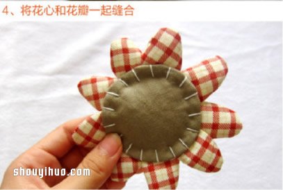 簡(jiǎn)單又可愛(ài)的不織布太陽(yáng)花布藝手工制作圖解 -  rpnrmr.com