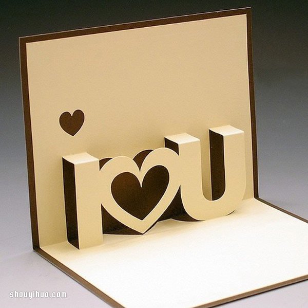 情人節(jié)立體賀卡制作 自制“I LOVE U”立體賀卡 -  rpnrmr.com