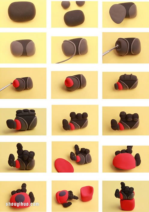 粘土制作大白的步驟 粘土大白手工DIY圖解 -  rpnrmr.com