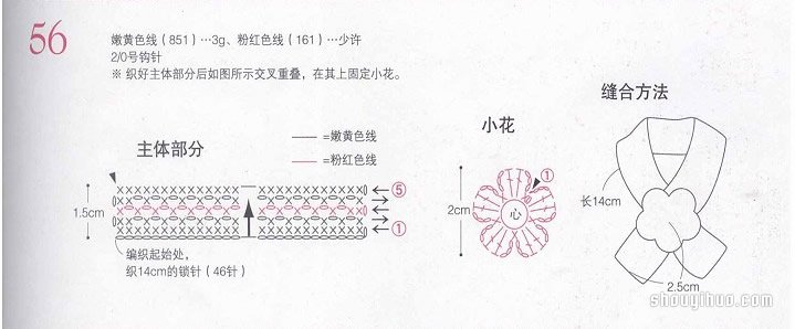 迷你款針織寶寶手套、圍巾、披肩針法圖解 -  rpnrmr.com