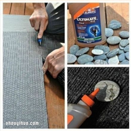 鵝卵石拼成地毯/桌墊 為家增添一抹田園風(fēng)情 -  rpnrmr.com