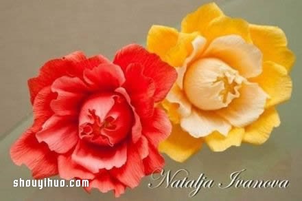 皺紋紙花的做法圖解 手工皺紋紙花的折法教程 -  rpnrmr.com