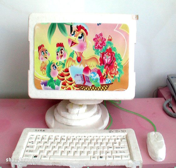 幼兒園自制玩教具：泡沫板制作臺式電腦 -  rpnrmr.com