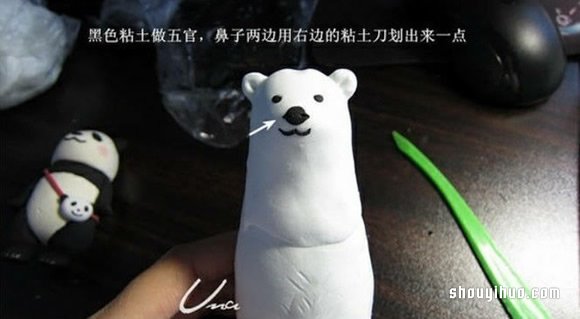 粘土白熊手工制作教程 粘土DIY北極熊步驟圖解 -  rpnrmr.com