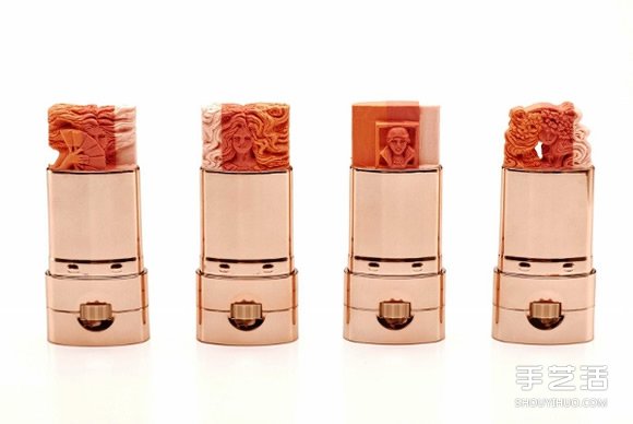 口紅上雕刻出知名人像 相當精致有趣的手工作品 -  rpnrmr.com