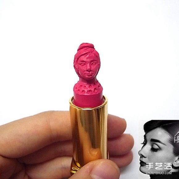 口紅上雕刻出知名人像 相當精致有趣的手工作品 -  rpnrmr.com