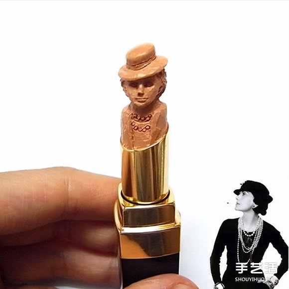 口紅上雕刻出知名人像 相當精致有趣的手工作品 -  rpnrmr.com