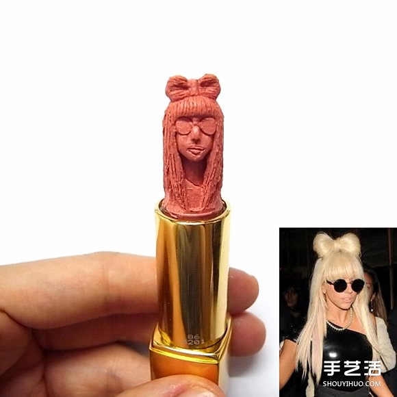 口紅上雕刻出知名人像 相當精致有趣的手工作品 -  rpnrmr.com